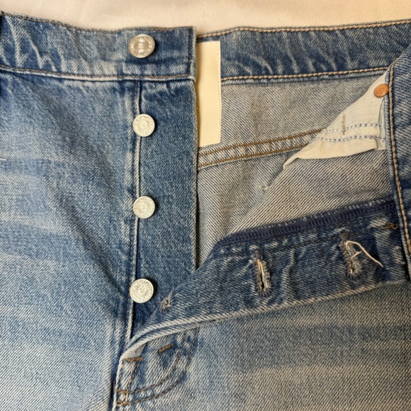 NWOT MOTHER The Skipper Short N Long Fray Shorts (Leap at the Chance), Size: 32 - Picture 10 of 13